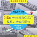 21 Sets of PowerMILL 2026 Factory-Level Mold Toolpath Programming PM Drawing Case Materials (STP Format)